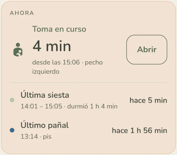 En MelonApp: la toma en marcha con la última siesta.